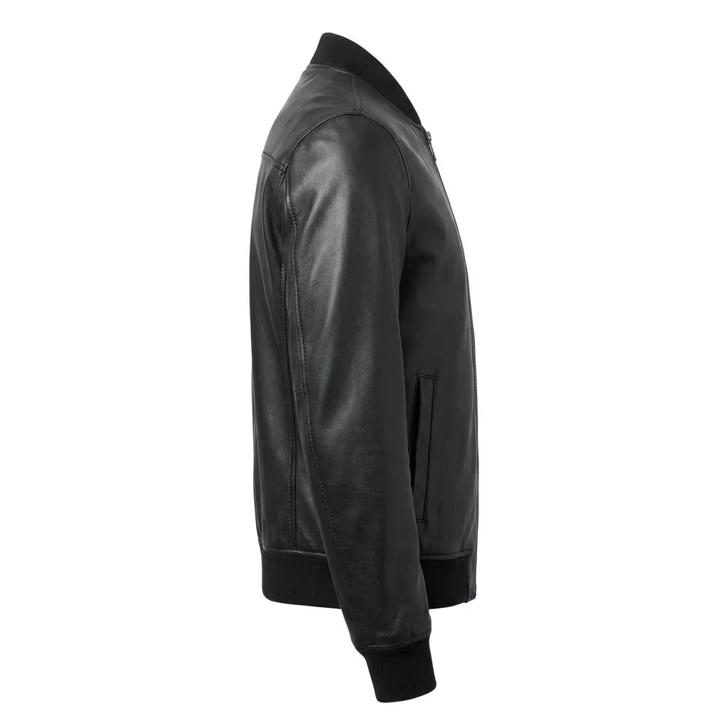 Winston Black Bomber Jacket Mens