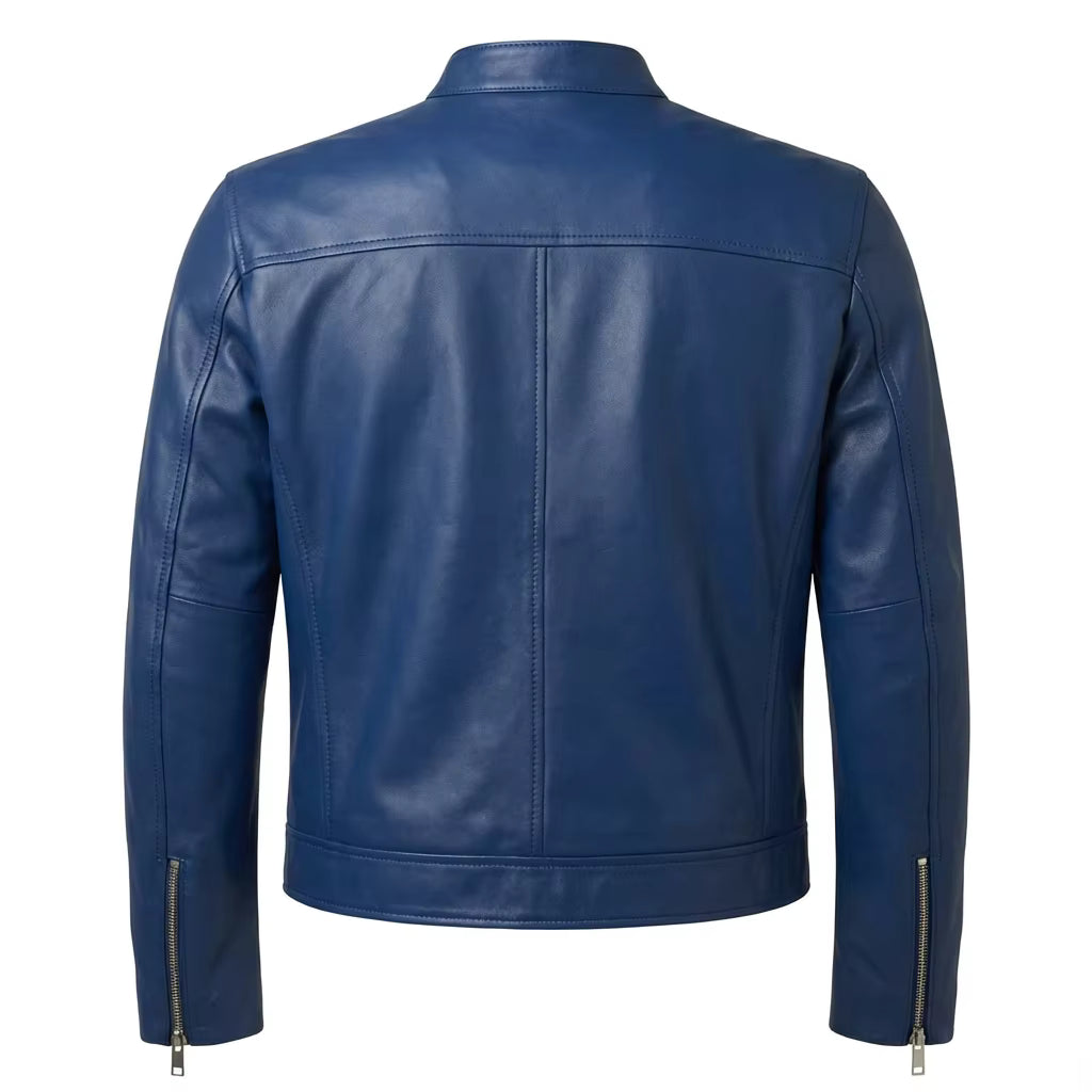 William Blue Leather Jacket