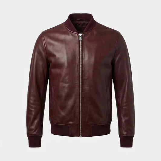 francis maroon bomber jacket
