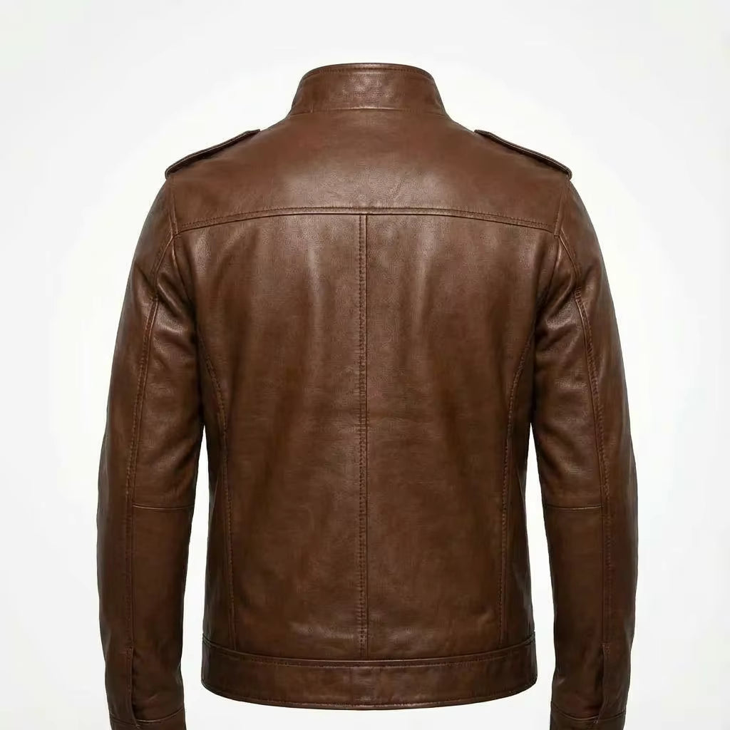 Future Trunks Brown Leather Jacket