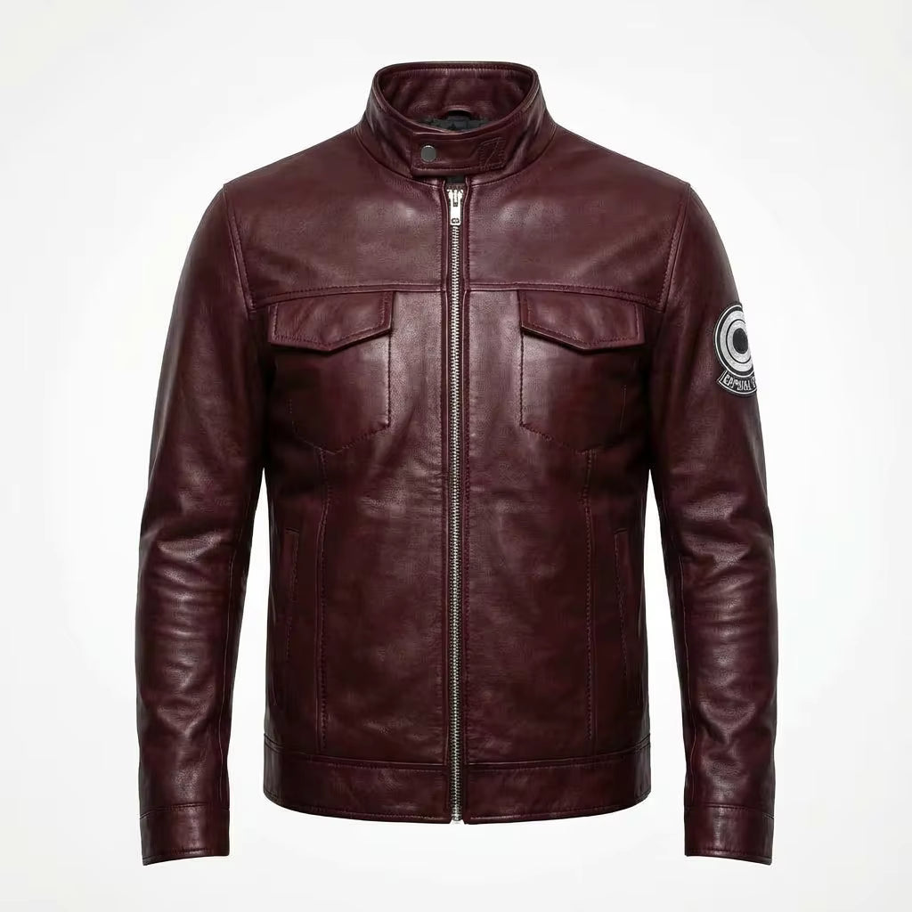 Future Trunks Maroon Leather Jacket