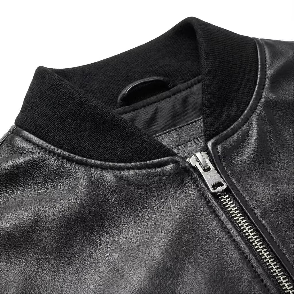 Winston Black Bomber Jacket Mens