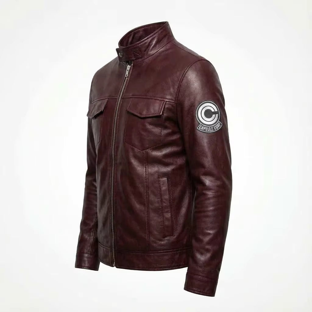 Future Trunks Maroon Leather Jacket