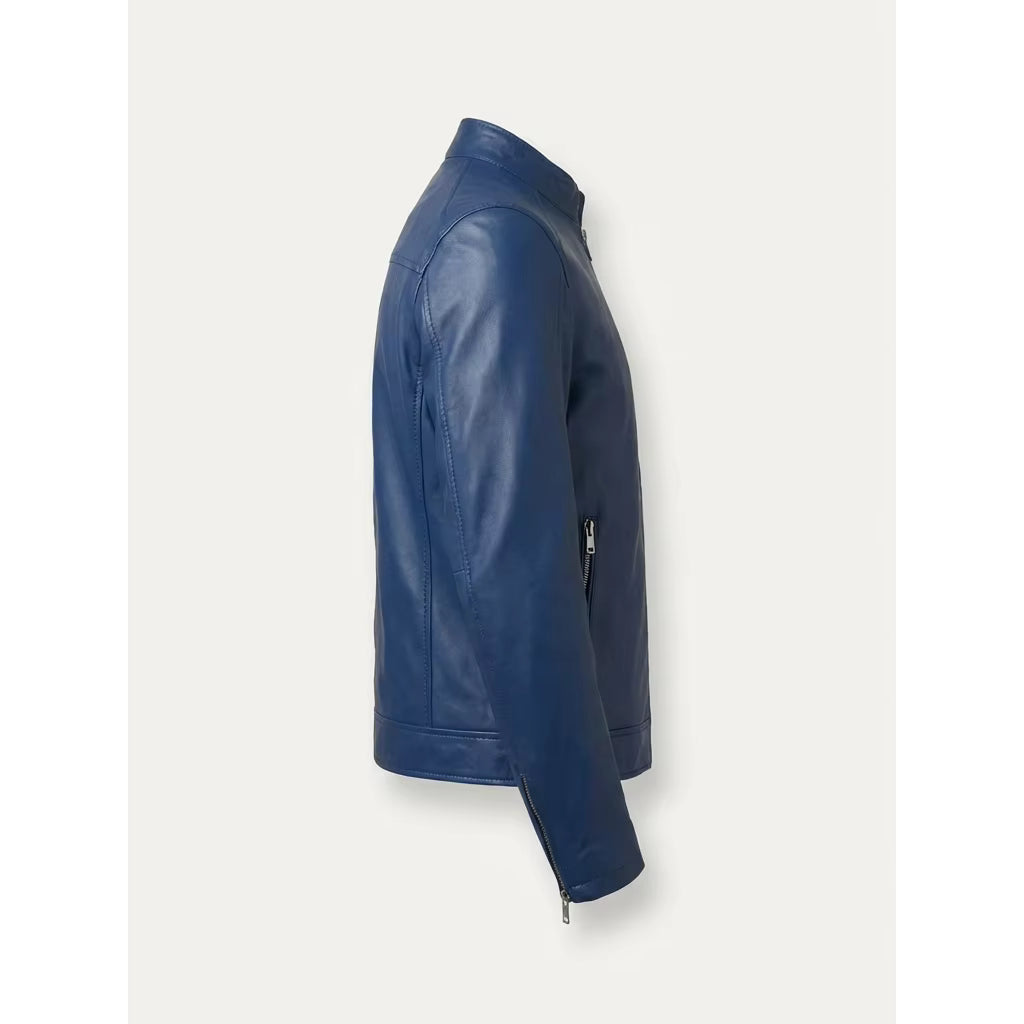 William Blue Leather Jacket