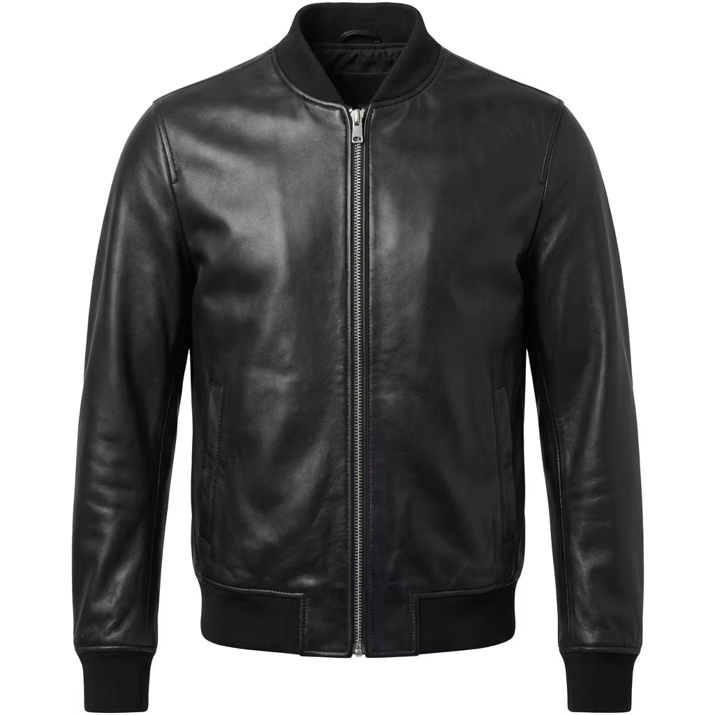 Winston Black Bomber Jacket Mens