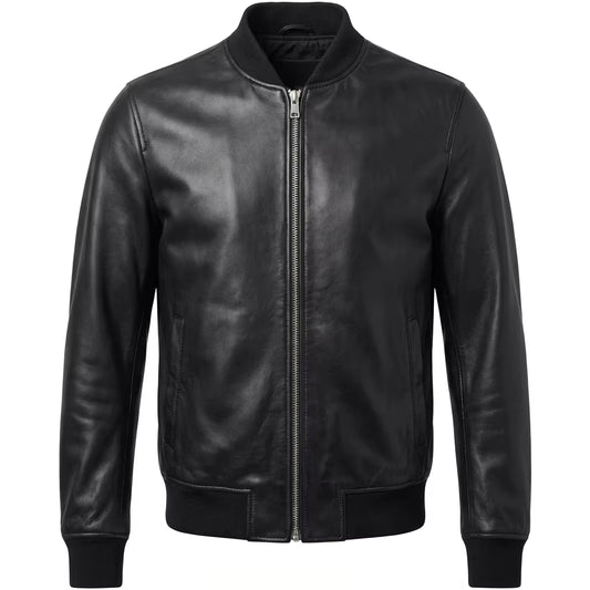 Winston Black Bomber Jacket Mens